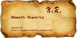 Németh Ruperta névjegykártya